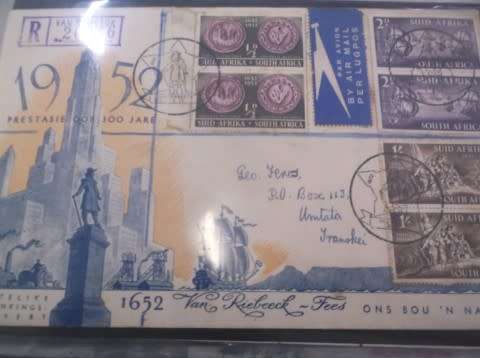 FIRST DAY ISSUE :  2 X COVERS TERCENTENARY OF LANDING OF VAN RIEBEECK 14 MARCH 1952